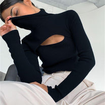 Women&#39;s Slit Pullover Sweater