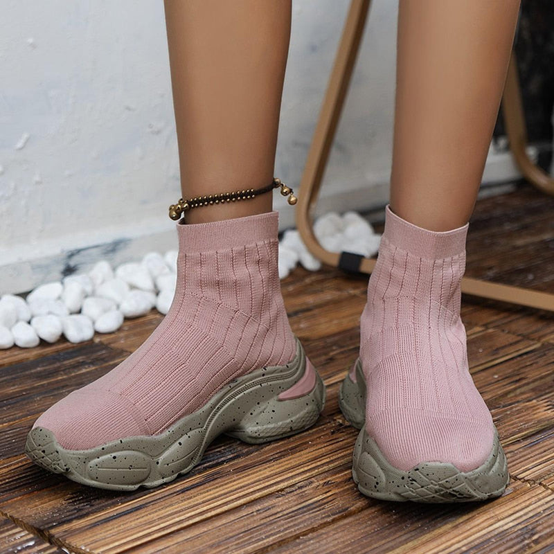 Women&#39;s Sock Boot Sneakers