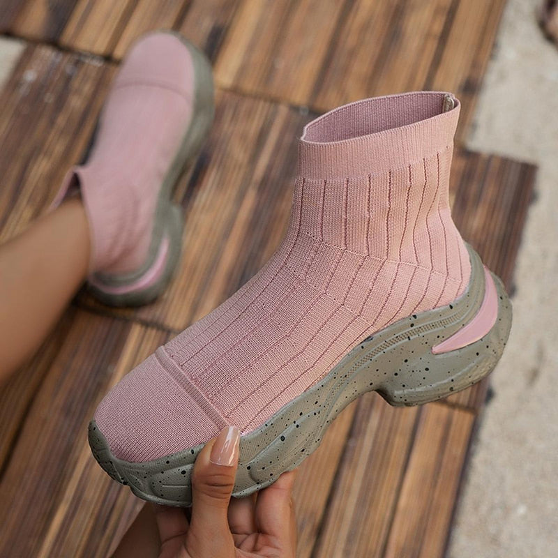Women&#39;s Sock Boot Sneakers
