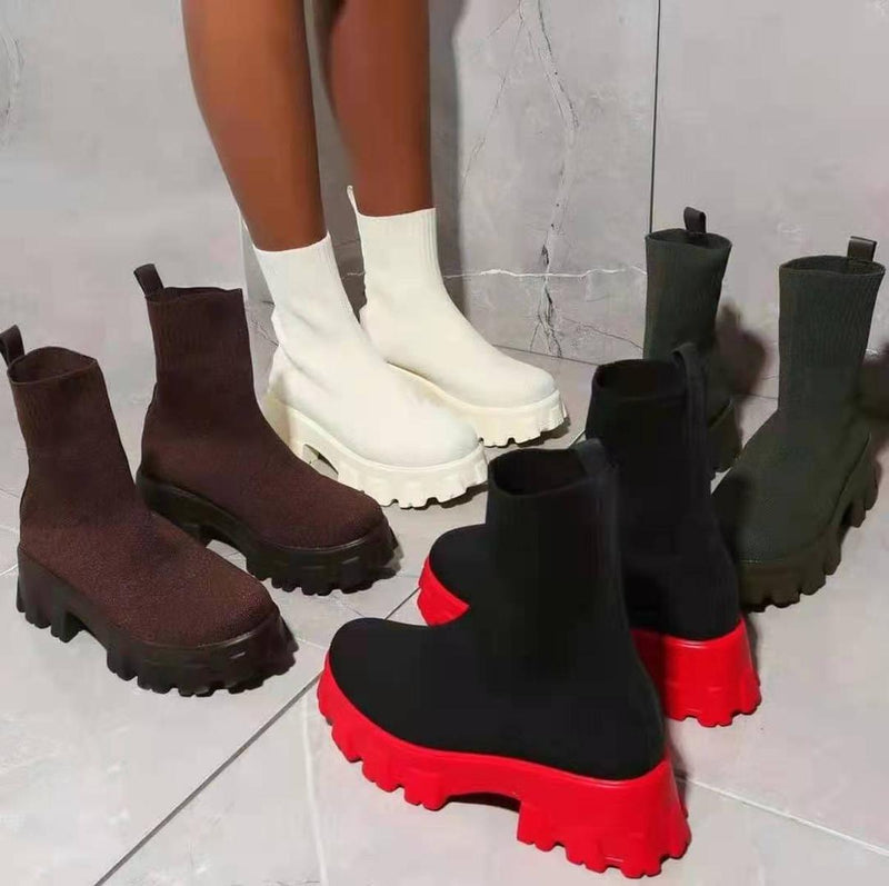 Women&#39;s Sock Boots With Slim Silhouette