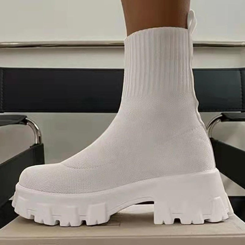 Women&#39;s Sock Sneakers With Breathable Fabric And Non-Slip Sole