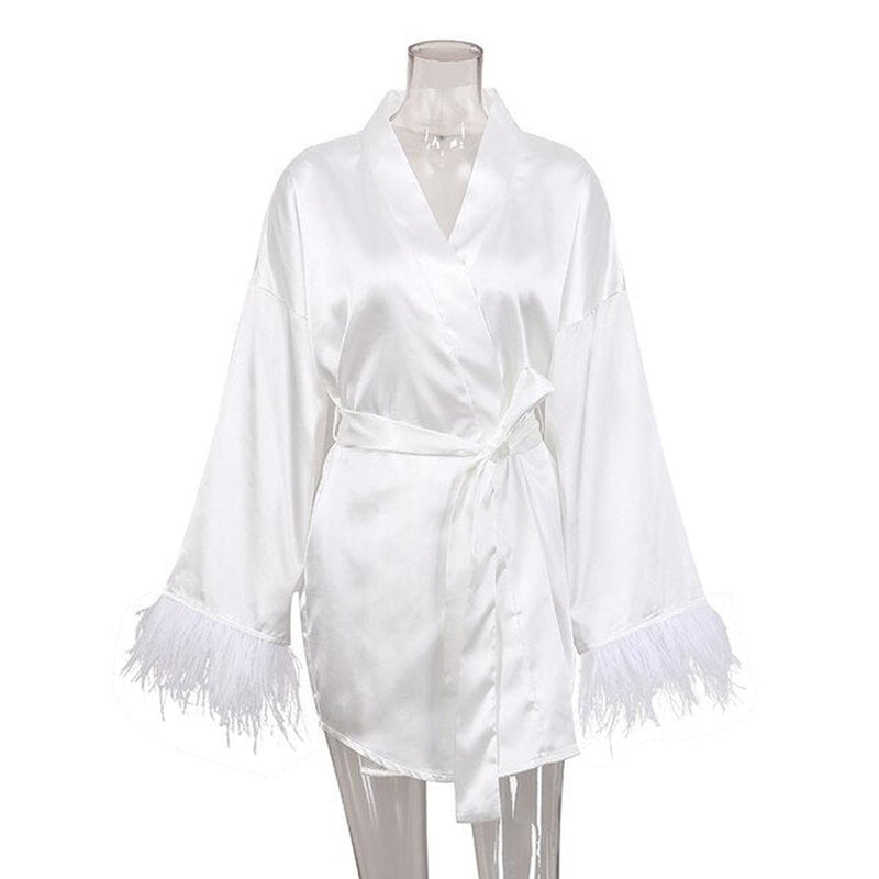 Women&#39;s Soft Bathrobe With Belt And Pockets