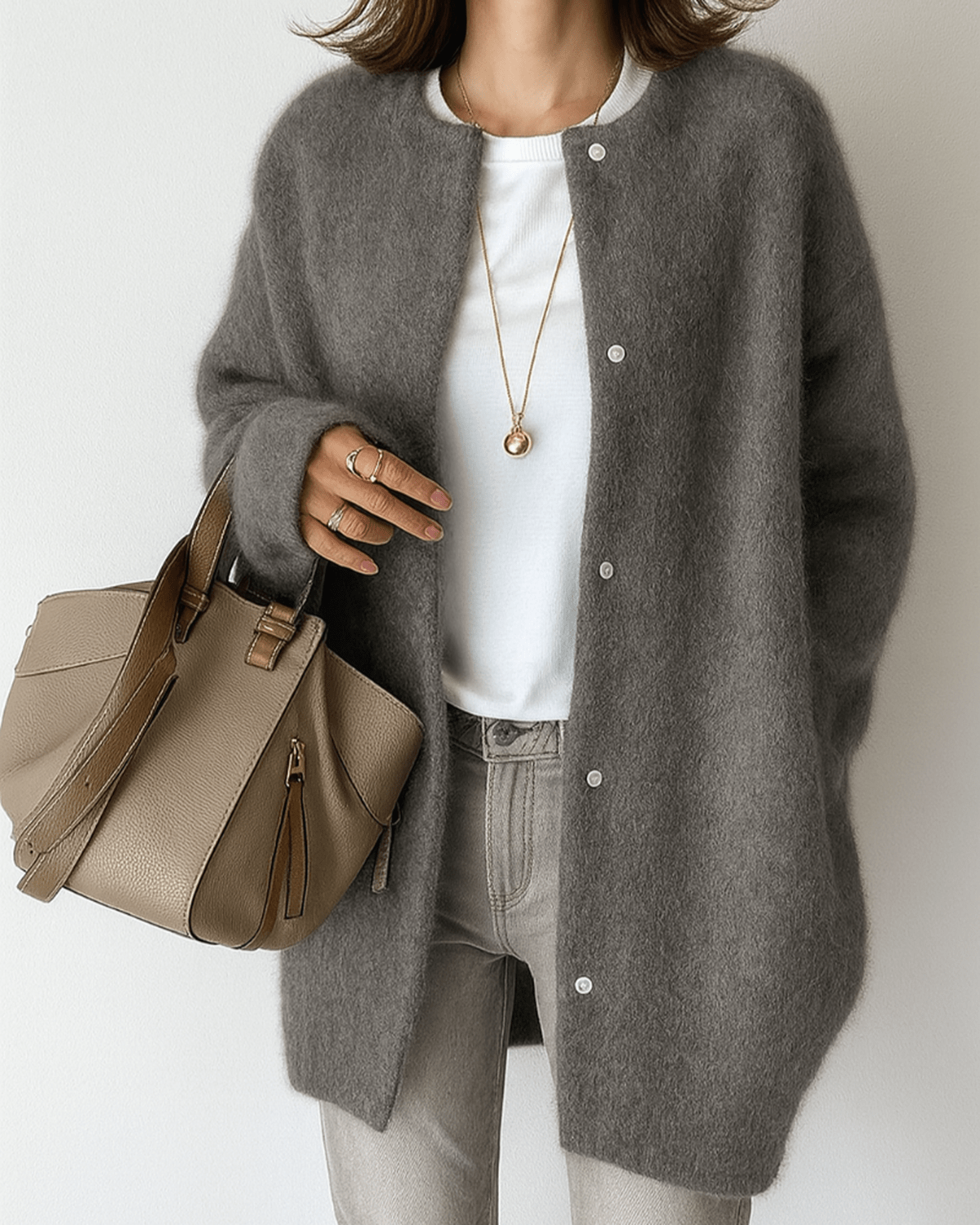 Women&#39;s Soft Knit Single-Breasted Jacket