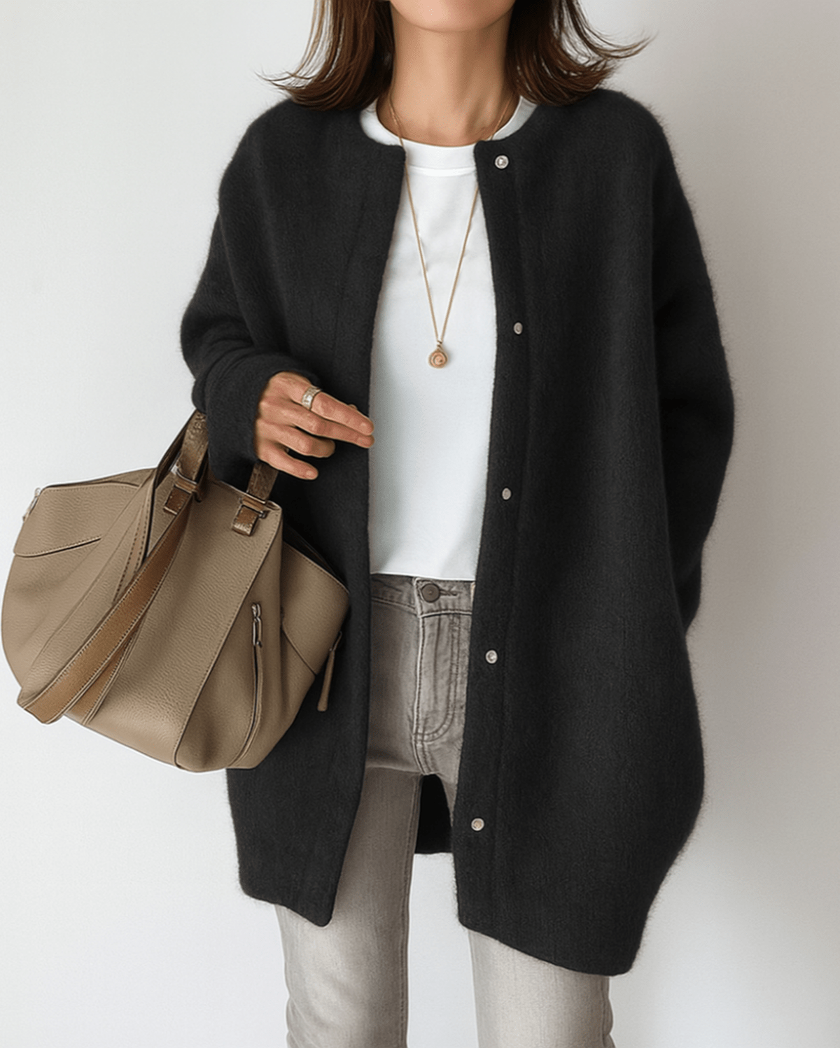 Women&#39;s Soft Knit Single-Breasted Jacket