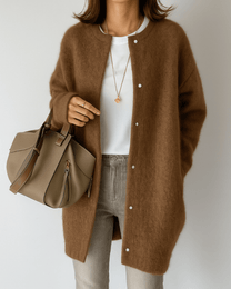 Women&#39;s Soft Knit Single-Breasted Jacket
