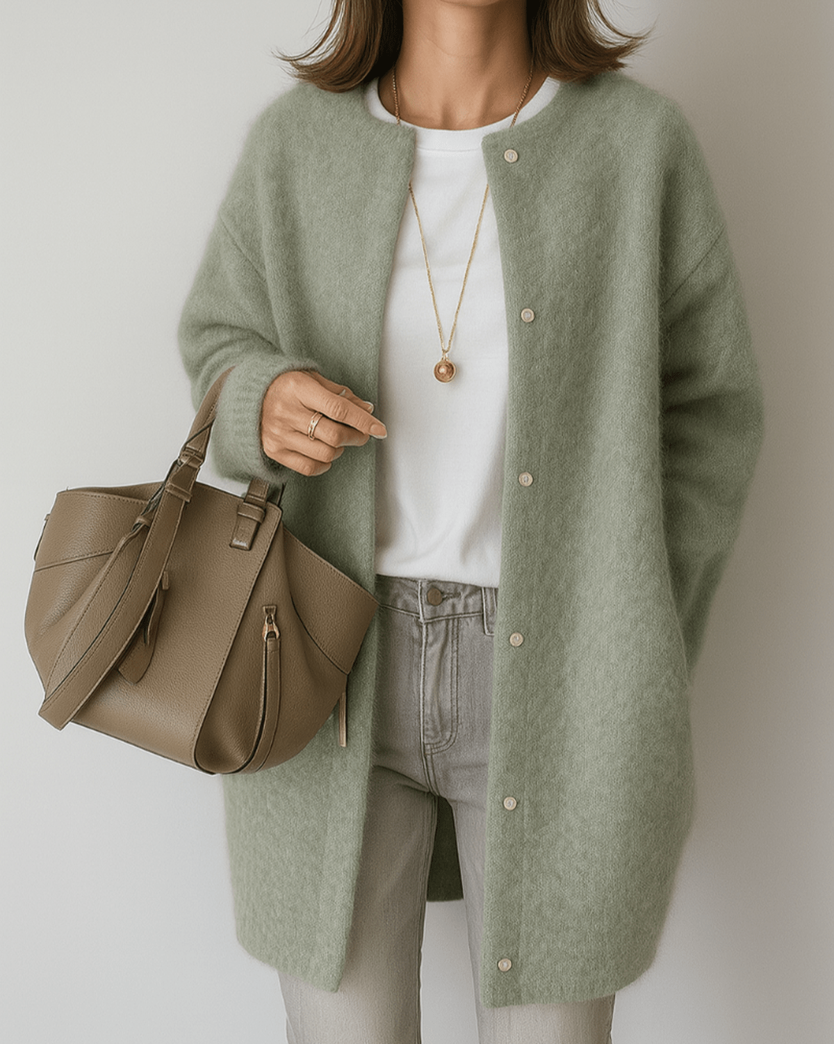 Women&#39;s Soft Knit Single-Breasted Jacket