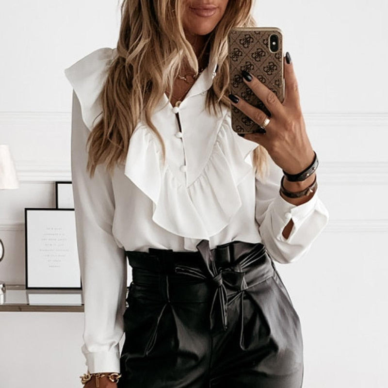 Women&#39;s Spring Blouse With Flattering Cut