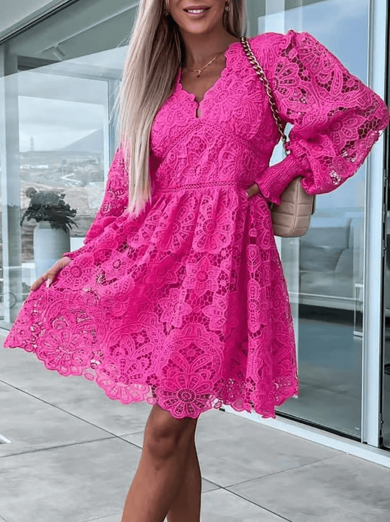 Women&#39;s Spring Mini Dress - Chic, Versatile, Comfortable