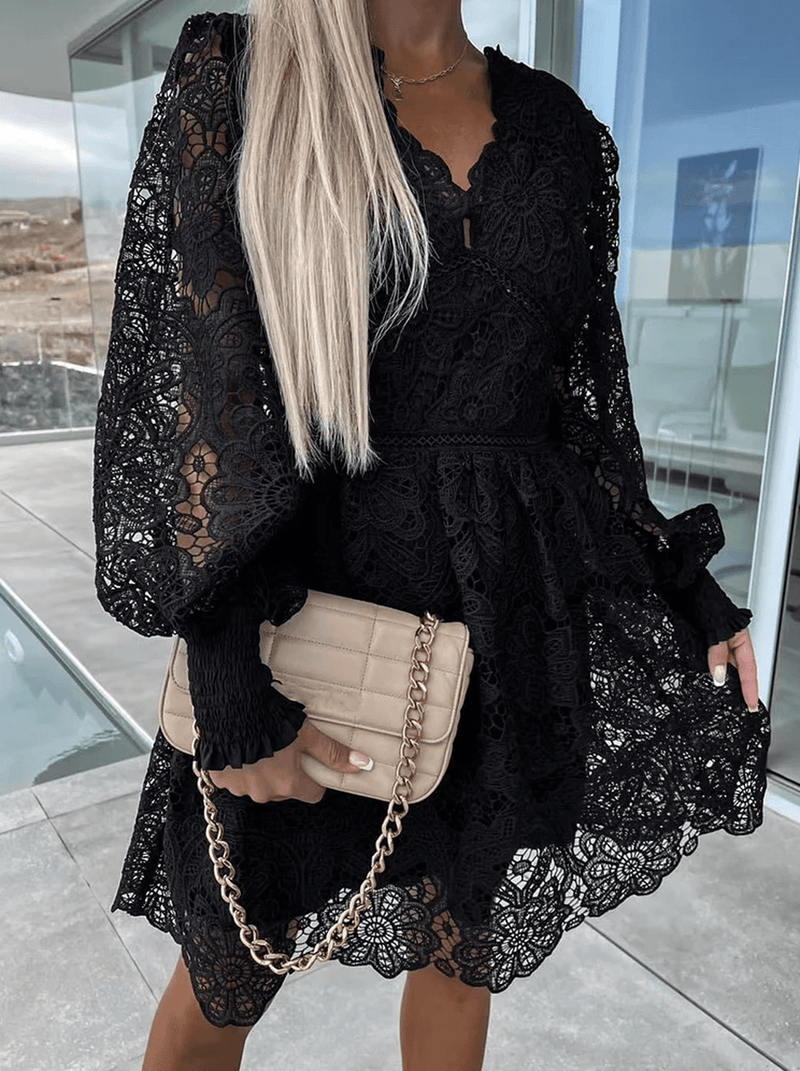 Women&#39;s Spring Mini Dress - Chic, Versatile, Comfortable