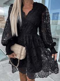 Women&#39;s Spring Mini Dress - Chic, Versatile, Comfortable
