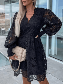 Women&#39;s Spring Mini Dress - Chic, Versatile, Comfortable