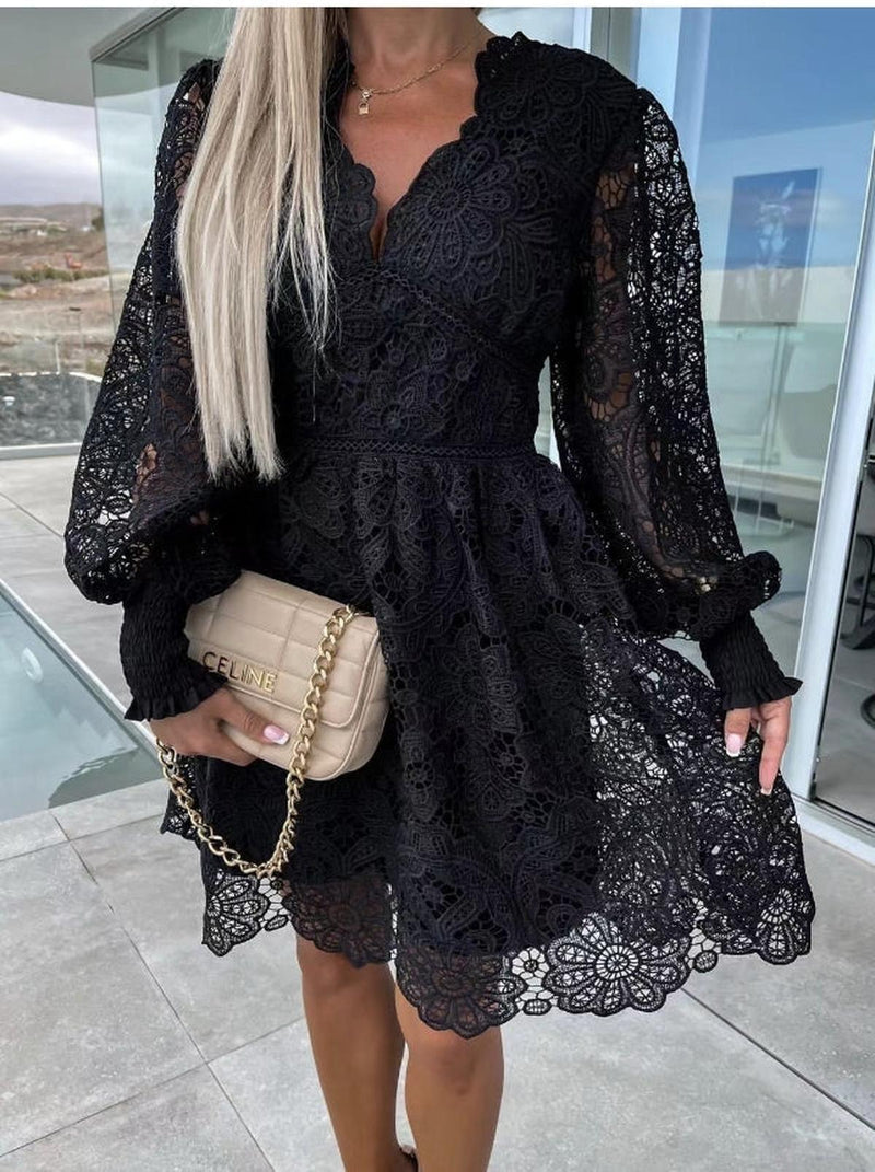 Women&#39;s Spring Mini Dress - Chic, Versatile, Comfortable