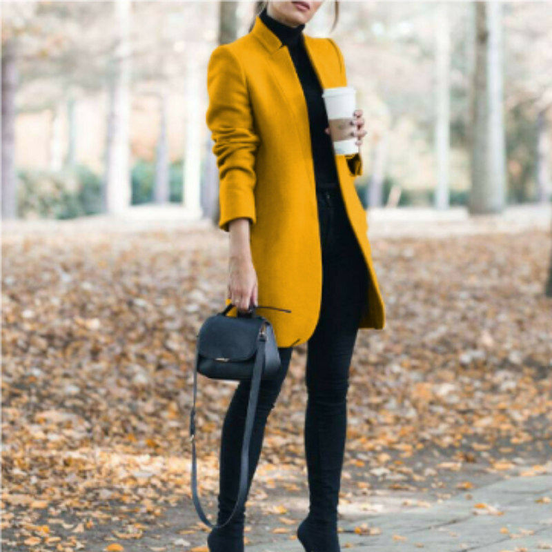 Women&#39;s Stand-Collar Winter Coat With Timeless Design