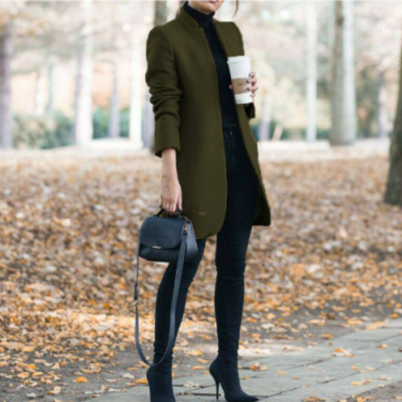 Women&#39;s Stand-Collar Winter Coat With Timeless Design