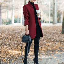 Women&#39;s Stand-Collar Winter Coat With Timeless Design