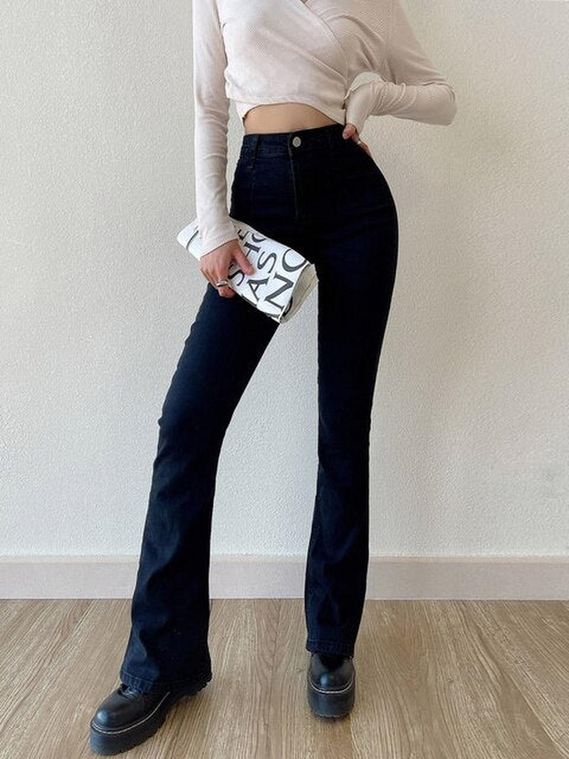 Women&#39;s Stretchable Jeans With Elastic Waistband