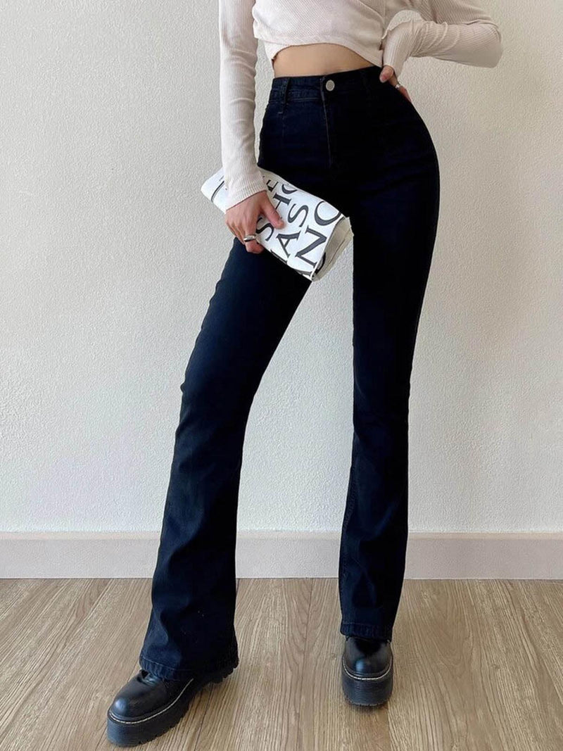 Women&#39;s Stretchable Jeans With Elastic Waistband