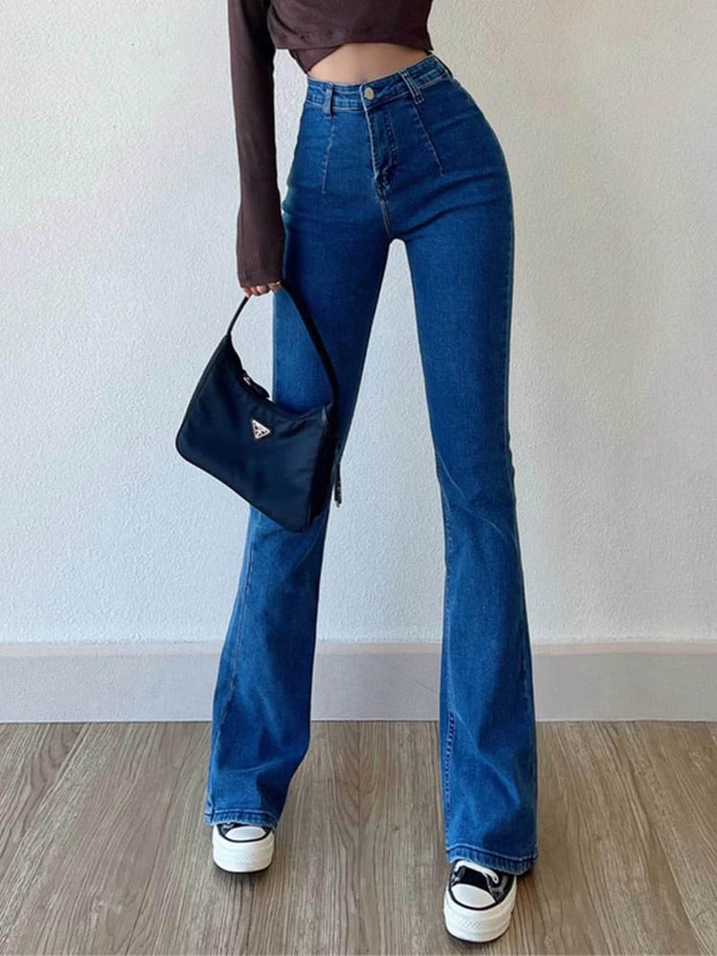Women&#39;s Stretchable Jeans With Elastic Waistband
