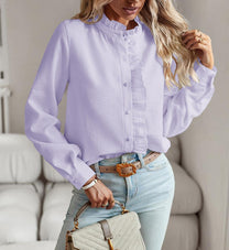 Women&#39;s Striped Long Sleeve Blouse