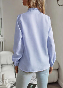 Women&#39;s Striped Long Sleeve Blouse