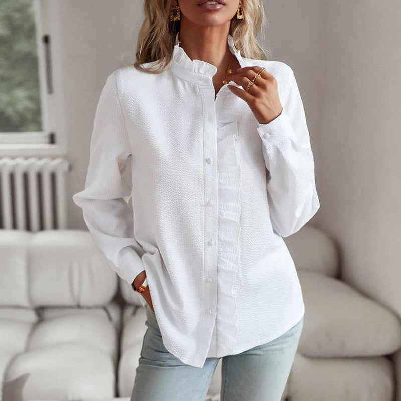 Women&#39;s Striped Long Sleeve Blouse