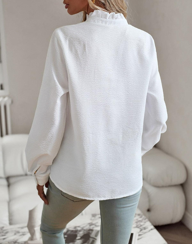 Women&#39;s Striped Long Sleeve Blouse