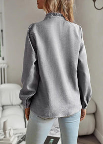 Women&#39;s Striped Long Sleeve Blouse