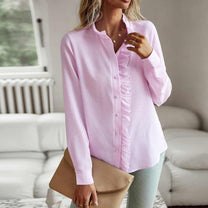 Women&#39;s Striped Long Sleeve Blouse