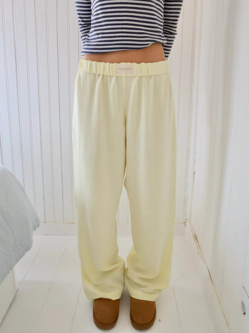 Women&#39;s Striped Lounge Trousers With Elastic Waistband