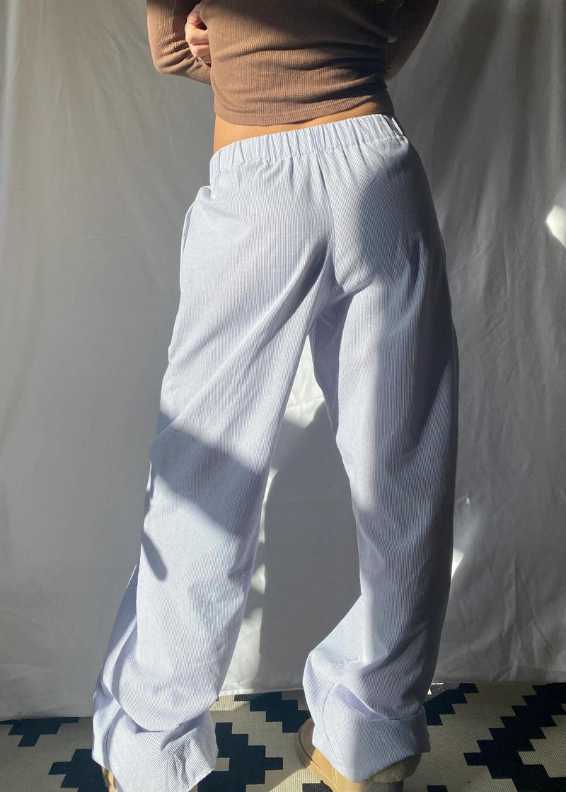 Women&#39;s Striped Lounge Trousers With Elastic Waistband