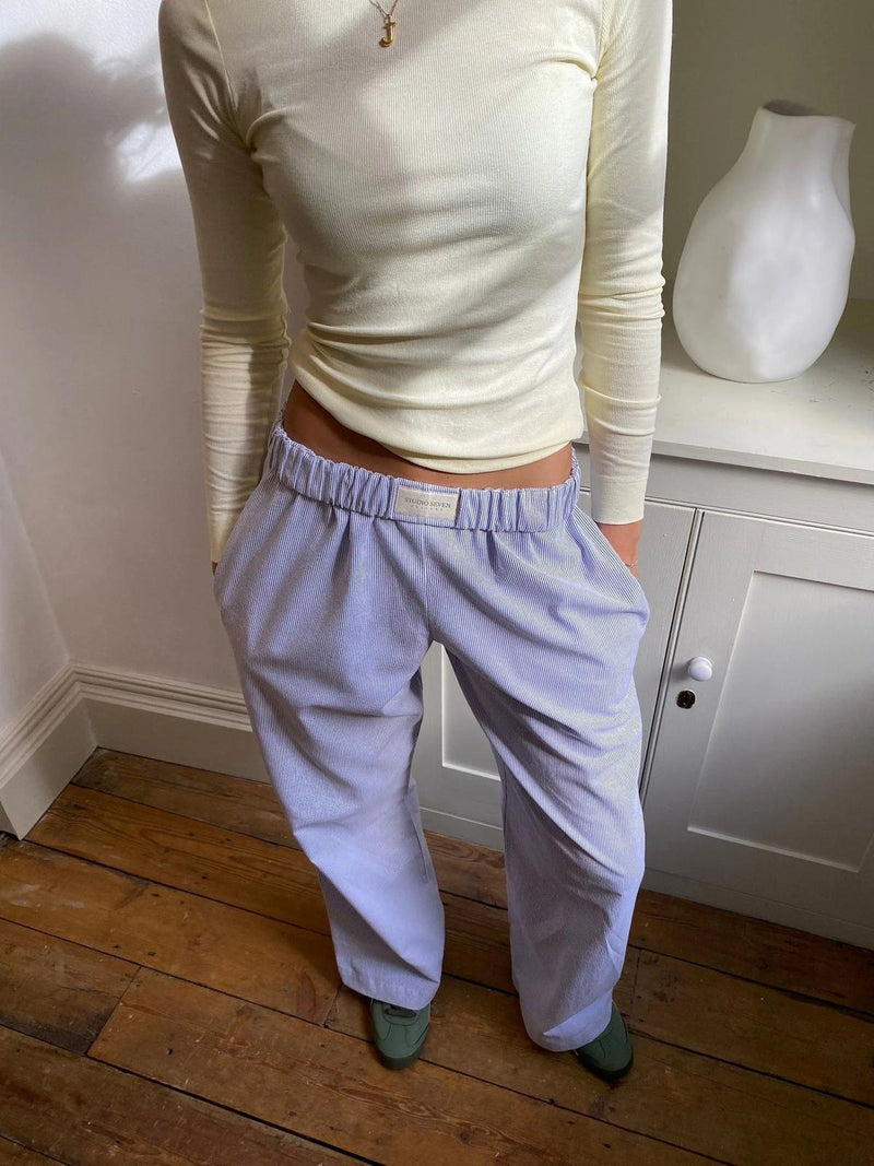 Women&#39;s Striped Lounge Trousers With Elastic Waistband