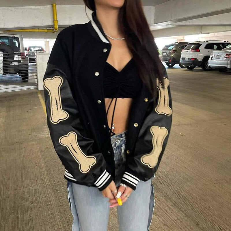 Women&#39;s Stylish Bomber Jacket With Zipper And Pockets