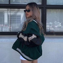 Women&#39;s Stylish Bomber Jacket With Zipper And Pockets