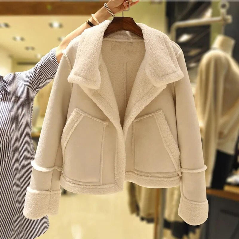 Women&#39;s Suede Slim Fit Jacket