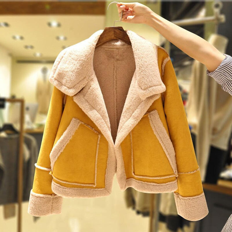 Women&#39;s Suede Slim Fit Jacket