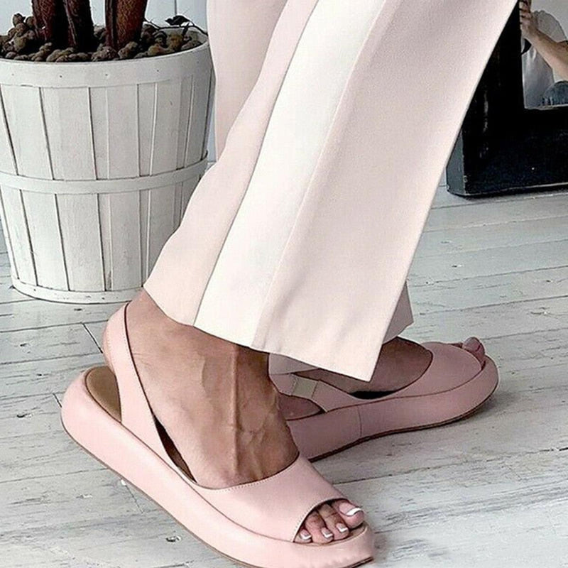 Women&#39;s Summer Footbed Sandals With Elastic Strap