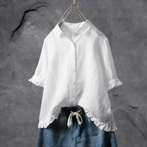Women&#39;s Tailored Cotton Shirt For Work And Casual