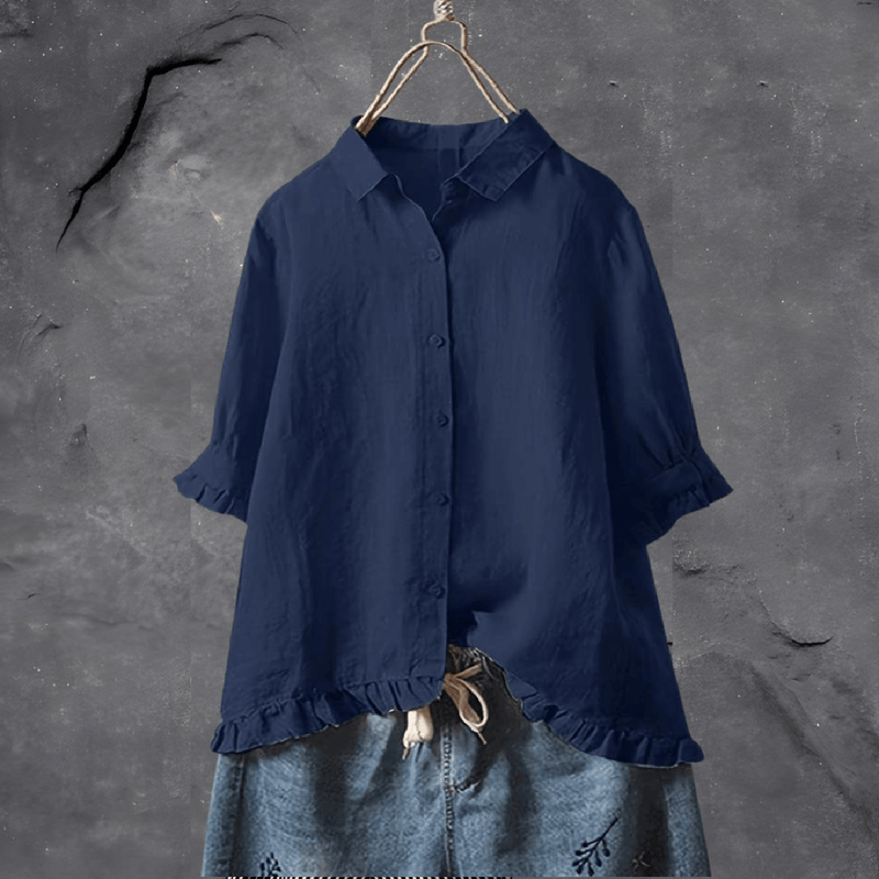Women&#39;s Tailored Cotton Shirt For Work And Casual