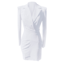 Women&#39;s Tailored Long Sleeve Blazer Dress