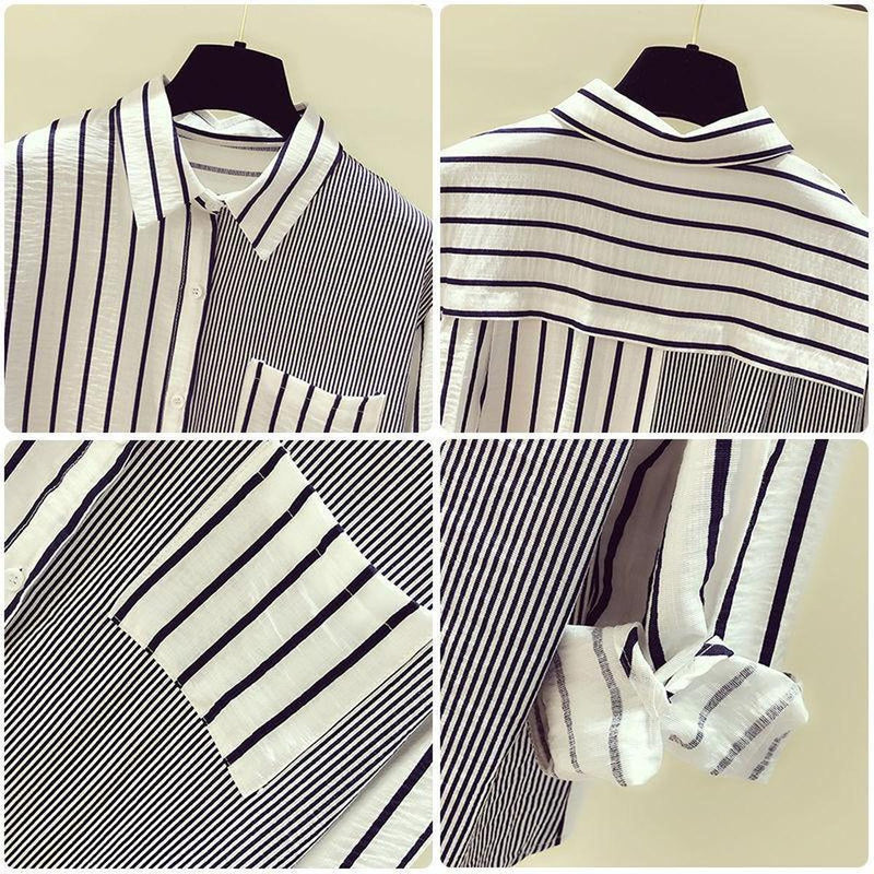 Women&#39;s Tailored Pinstripe Blouse Spring Collection