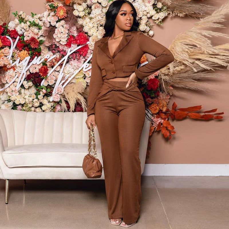 Women&#39;s Tailored Two Piece Business Set With Classic Lapel