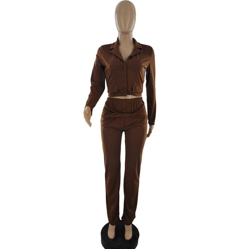 Women&#39;s Tailored Two Piece Business Set With Classic Lapel