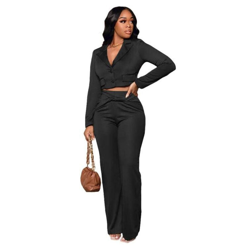 Women&#39;s Tailored Two Piece Business Set With Classic Lapel