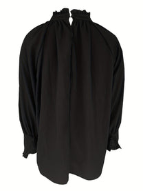 Women&#39;s Tie-Neck Puff Sleeve Blouse