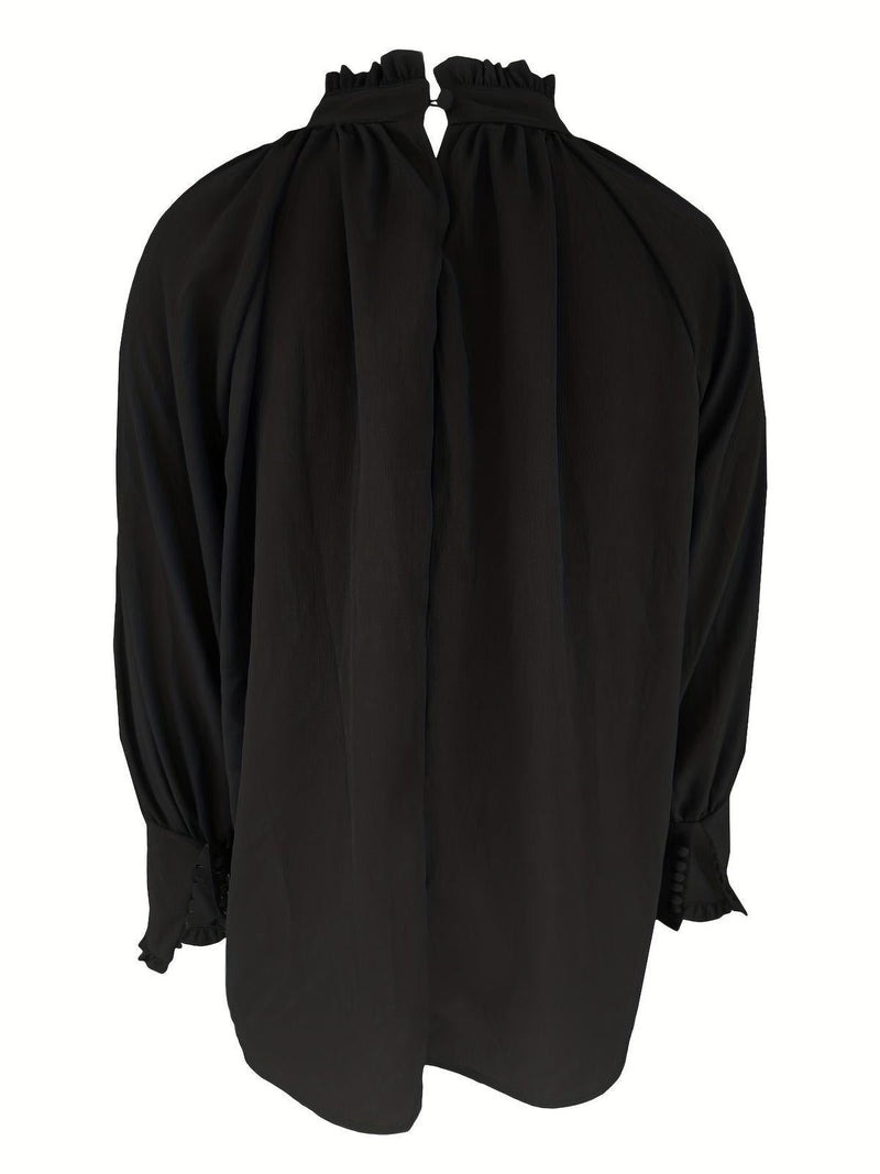 Women&#39;s Tie-Neck Puff Sleeve Blouse
