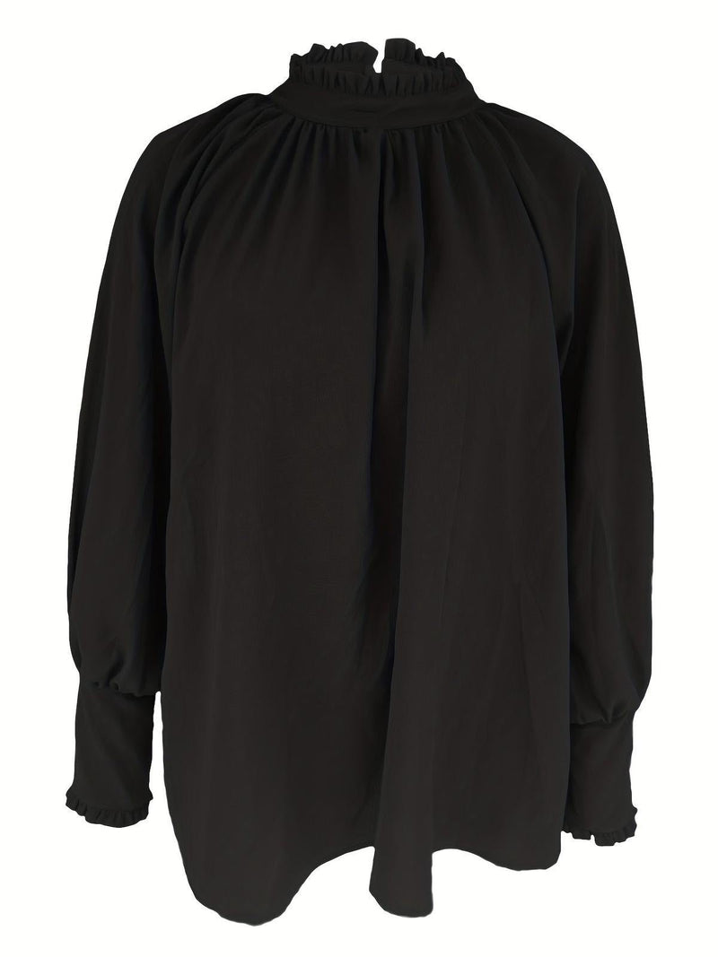 Women&#39;s Tie-Neck Puff Sleeve Blouse