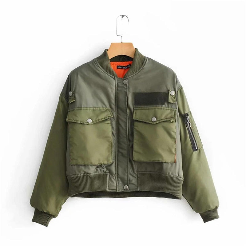 Women&#39;s Trendy Bomber Jacket With Sporty Cut