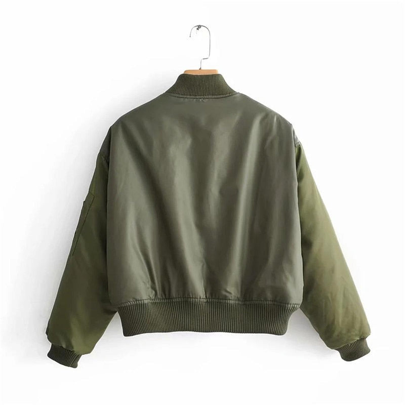 Women&#39;s Trendy Bomber Jacket With Sporty Cut