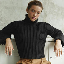 Women&#39;s Turtleneck Sweater Premium Fabric Blend
