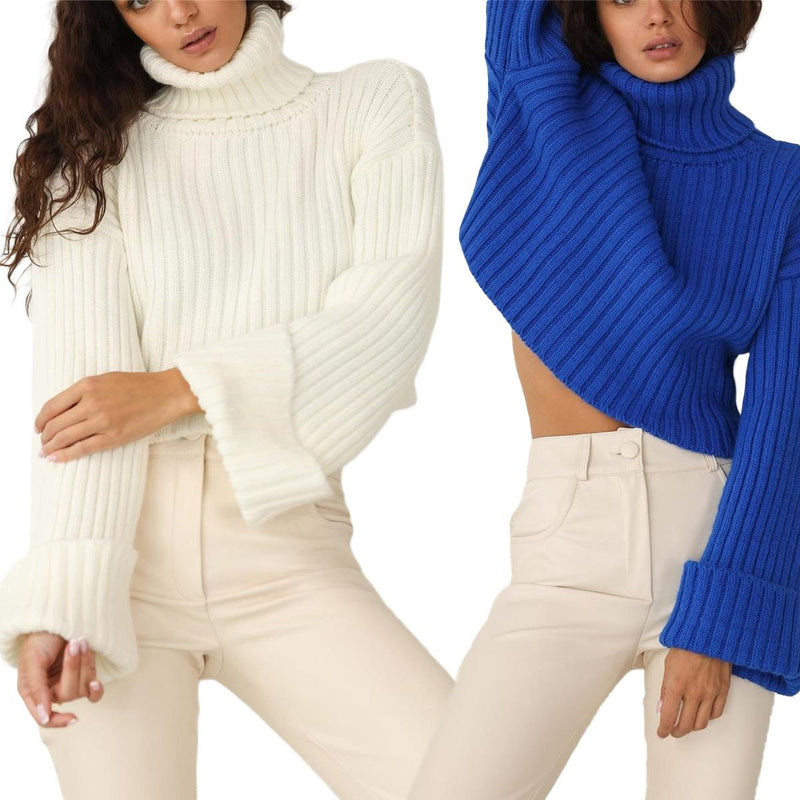 Women&#39;s Turtleneck Sweater Premium Fabric Blend